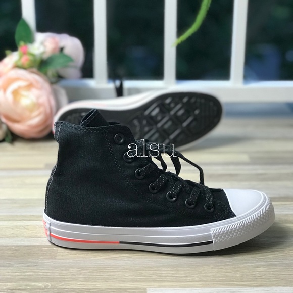 NWT Converse HI Black/Lava WMNS AUTHENTIC - Picture 5 of 7